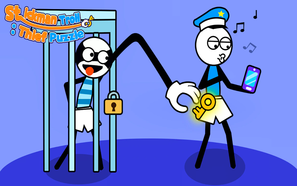 Stickman Troll Thief Puzzle Game