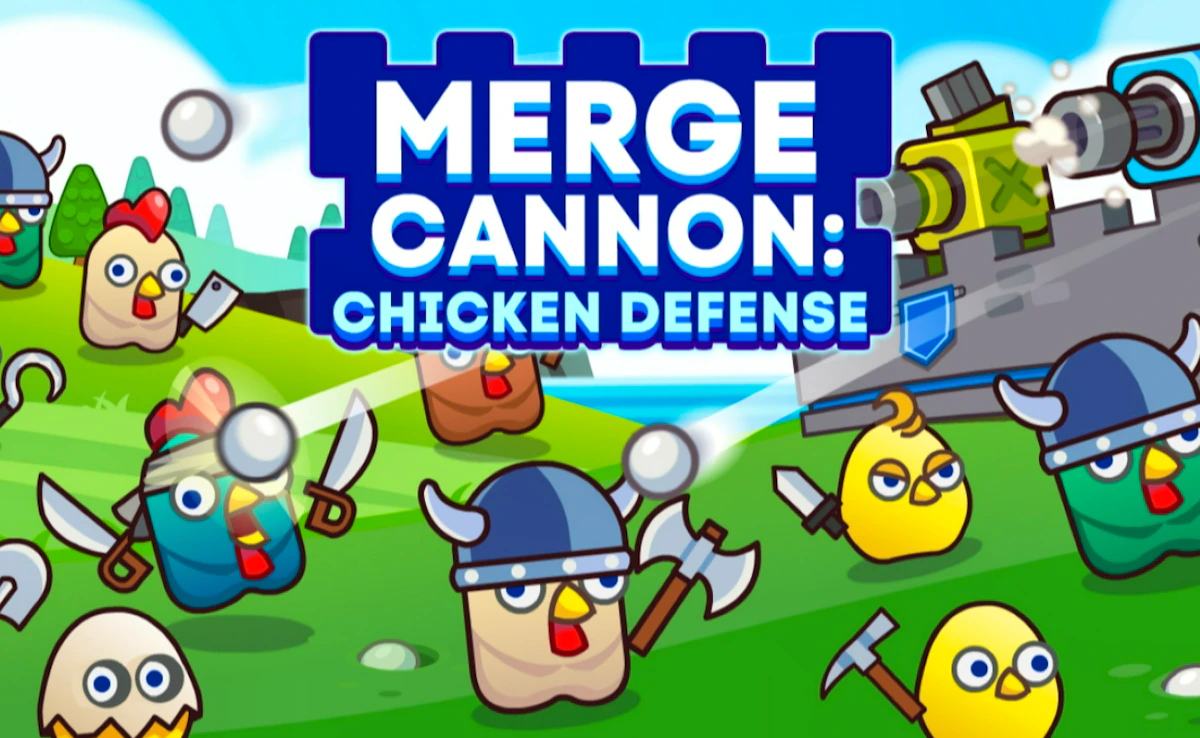Merge Cannon: Chicken Defense Game